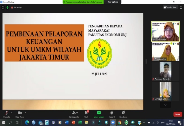Kegiatan Pengabdian kepada Masyarakat Prodi Akuntansi FE UNJ Bekerja Sama dengan Jakpreneur Kecamatan Pulogadung dan DJP Kanwil Jakarta Timur