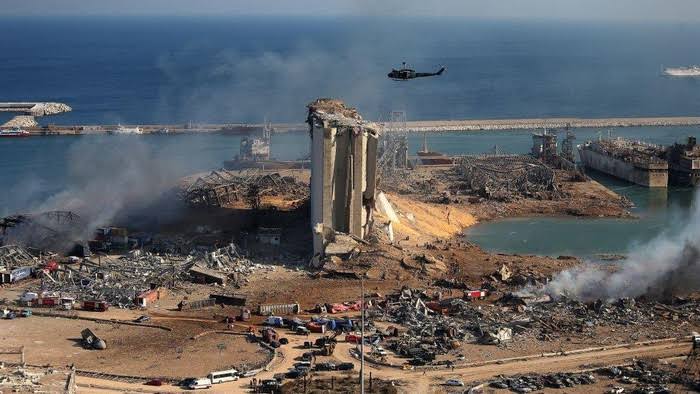 Ledakan di Beirut, Lebanon.